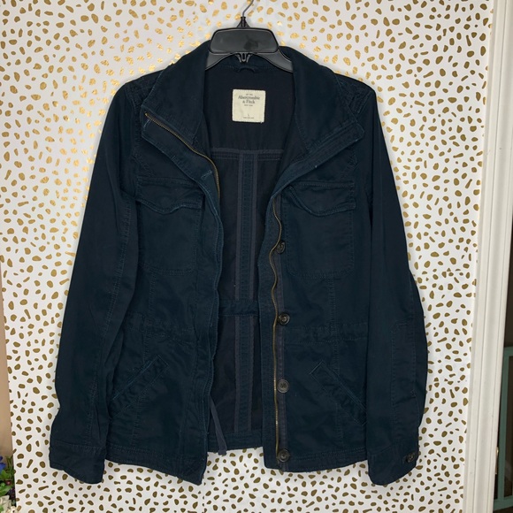 Abercrombie & Fitch field jacket navy blue large - Picture 3 of 14